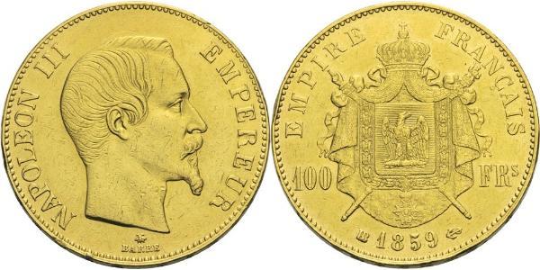 100 Franc Segundo Imperio francés (1852-1870) Oro Napoleon III (1808-1873)