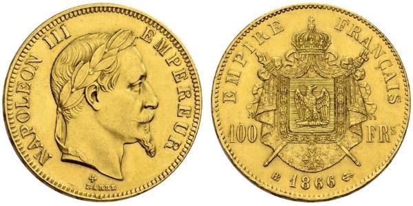 100 Franc Segundo Imperio francés (1852-1870) Oro Napoleon III (1808-1873)