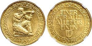 100 Franc Suiza Oro 