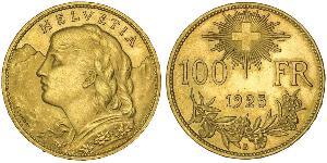 100 Franc Suiza Oro 