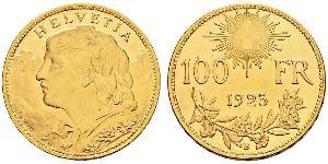 100 Franc Suiza Oro 