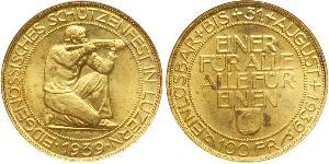 100 Franc Suiza Oro 