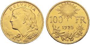 100 Franc Suiza Oro 