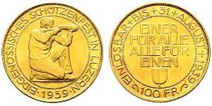 100 Franc Svizzera Oro 