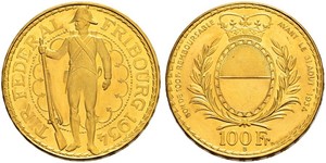 100 Franc Svizzera Oro 