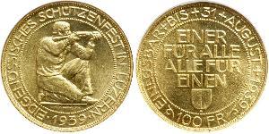 100 Franc Svizzera Oro 