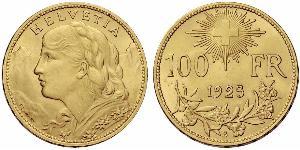 100 Franc Svizzera Oro 