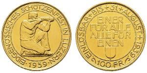 100 Franc Svizzera Oro 