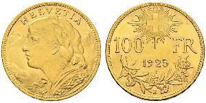 100 Franc Svizzera Oro 