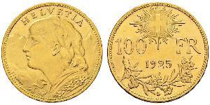 100 Franc Svizzera Oro 