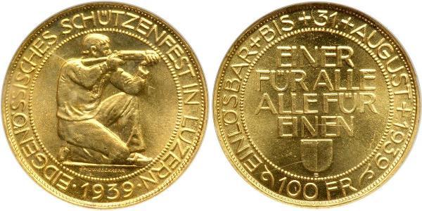 100 Franc Svizzera Oro 