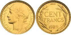 100 Franc Tercera República Francesa (1870-1940)  Oro 