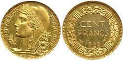 100 Franc Tercera República Francesa (1870-1940)  Oro 
