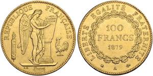 100 Franc Tercera República Francesa (1870-1940)  Oro 