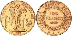 100 Franc Tercera República Francesa (1870-1940)  Oro 