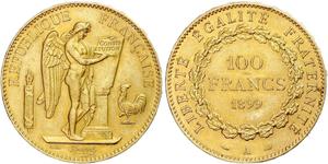 100 Franc Tercera República Francesa (1870-1940)  Oro 