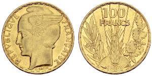 100 Franc Tercera República Francesa (1870-1940)  Oro 