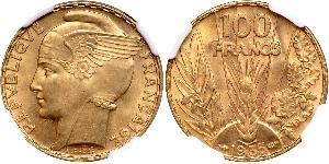 100 Franc Tercera República Francesa (1870-1940)  Oro 