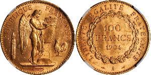 100 Franc Tercera República Francesa (1870-1940)  Oro 