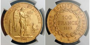 100 Franc Tercera República Francesa (1870-1940)  Oro 