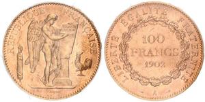 100 Franc Tercera República Francesa (1870-1940)  Oro 