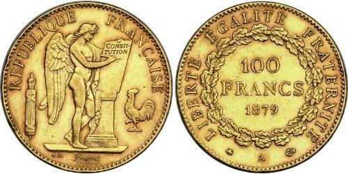 100 Franc Tercera República Francesa (1870-1940)  Oro 