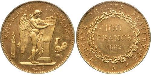 100 Franc Tercera República Francesa (1870-1940)  Oro 