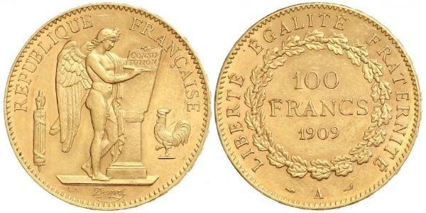 100 Franc Tercera República Francesa (1870-1940)  Oro 