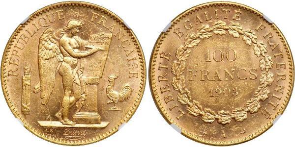 100 Franc Tercera República Francesa (1870-1940)  Oro 
