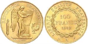 100 Franc Terza Repubblica francese (1870-1940)  Oro 