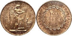 100 Franc Terza Repubblica francese (1870-1940)  Oro 