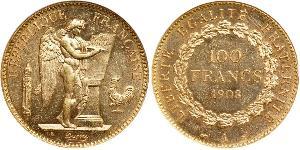 100 Franc Terza Repubblica francese (1870-1940)  Oro 