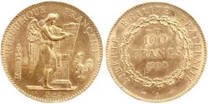 100 Franc Terza Repubblica francese (1870-1940)  Oro 