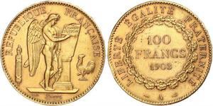 100 Franc Terza Repubblica francese (1870-1940)  Oro 