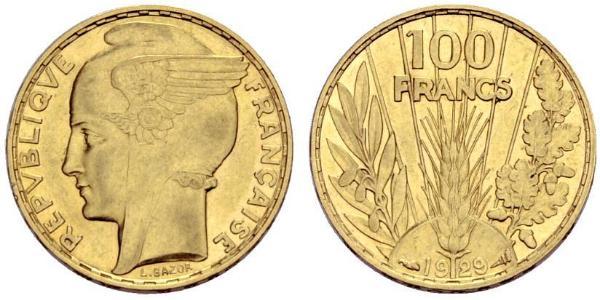 100 Franc Terza Repubblica francese (1870-1940)  Oro 