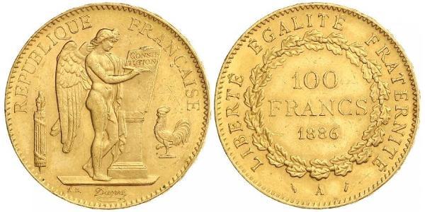 100 Franc Terza Repubblica francese (1870-1940)  Oro 