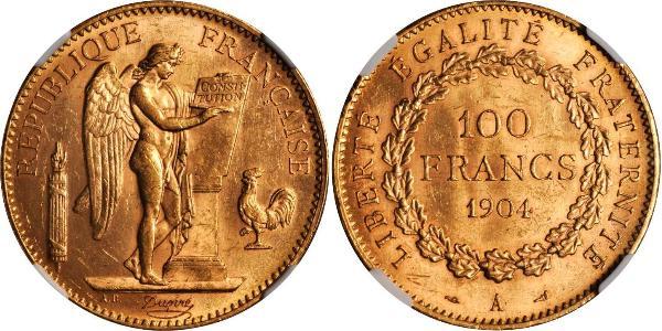 100 Franc Terza Repubblica francese (1870-1940)  Oro 