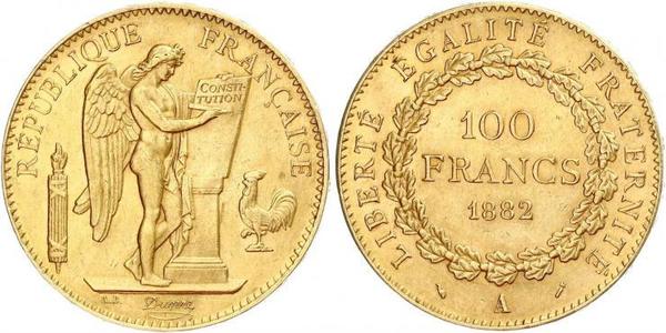 100 Franc Terza Repubblica francese (1870-1940)  Oro 