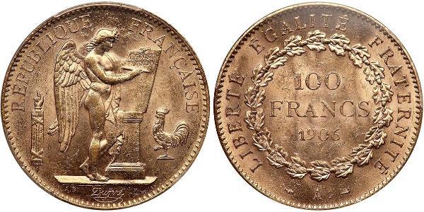 100 Franc Terza Repubblica francese (1870-1940)  Oro 