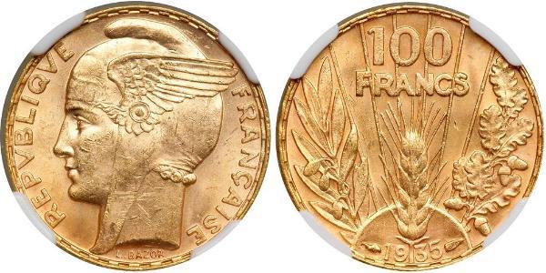 100 Franc Terza Repubblica francese (1870-1940)  Oro 