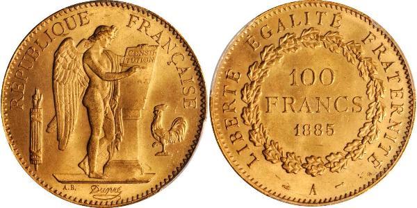 100 Franc Terza Repubblica francese (1870-1940)  Oro 