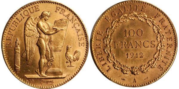 100 Franc Terza Repubblica francese (1870-1940)  Oro 