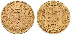 100 Franc Túnez Oro 