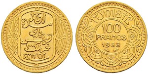 100 Franc Túnez Oro 