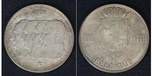 100 Franc Bélgica Plata 