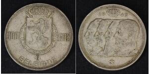 100 Franc Bélgica Plata 