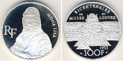 100 Franc Francia Plata 