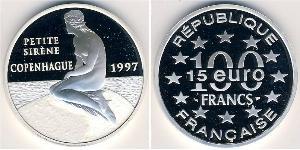 100 Franc Francia Plata 