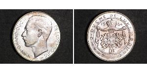 100 Franc Luxemburgo Plata Juan de Luxemburgo (1921 - )