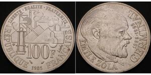 100 Franc Quinta República Francesa (1958 - ) Plata 